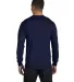 5186 Hanes 6.1 oz. Ringspun Cotton Long-Sleeve Bee in Navy back view