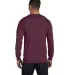 5186 Hanes 6.1 oz. Ringspun Cotton Long-Sleeve Bee in Maroon back view
