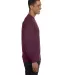 5186 Hanes 6.1 oz. Ringspun Cotton Long-Sleeve Bee in Maroon side view