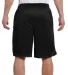 S162 Champion Logo Long Mesh Shorts with Pockets in Black back view