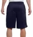 S162 Champion Logo Long Mesh Shorts with Pockets in Navy back view