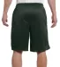 S162 Champion Logo Long Mesh Shorts with Pockets in Athltic dk green back view