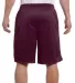 S162 Champion Logo Long Mesh Shorts with Pockets in Maroon back view