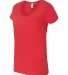 Gildan 64550L Softstyle Women's Deep Scoopneck T-S RED side view