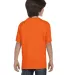 800B Gildan youth Tee in S orange back view
