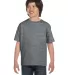 800B Gildan youth Tee in Graphite heather front view