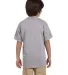 Champion T435 Youth Short Sleeve Tagless T-Shirt in Light steel back view