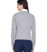 D475W Devon & Jones Ladies' V-Neck Sweater in Grey heather back view