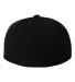 Flexfit 6210FF Flat Bill Cap BLACK back view