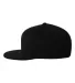 Flexfit 6210FF Flat Bill Cap BLACK side view