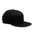 Flexfit 6210FF Flat Bill Cap BLACK front view