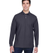 D110 Devon & Jones Men's Pima Pique Long-Sleeve Po in Navy front view