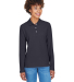 D110W Devon & Jones Ladies’ Pima Pique Long-Slee in Navy front view