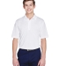 UltraClub 8610 Men's Cool & Dry 8 Star Elite Perfo WHITE front view
