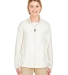 UltraClub 8181 Ladies' Cool & Dry Full-Zip Microfl WINTER WHITE front view