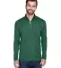 UltraClub 8230 Men's Cool & Dry Sport Quarter-Zip  FOREST GREEN front view