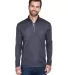 UltraClub 8230 Men's Cool & Dry Sport Quarter-Zip  CHARCOAL front view