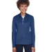 UltraClub 8230L Ladies' Cool & Dry Sport Quarter-Z NAVY front view