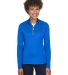 UltraClub 8230L Ladies' Cool & Dry Sport Quarter-Z KYANOS BLUE front view
