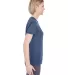 UltraClub 8619L Ladies' Cool & Dry Heathered Perfo NAVY HEATHER side view