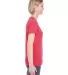 UltraClub 8619L Ladies' Cool & Dry Heathered Perfo RED HEATHER side view