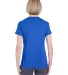UltraClub 8619L Ladies' Cool & Dry Heathered Perfo ROYAL HEATHER back view