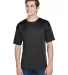 UltraClub 8620 Men's Cool & Dry Basic Performance  BLACK front view