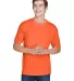 UltraClub 8620 Men's Cool & Dry Basic Performance  BRIGHT ORANGE front view