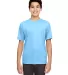 UltraClub 8620Y Youth Cool & Dry Basic Performance COLUMBIA BLUE front view