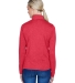 UltraClub 8618W Ladies' Cool & Dry Heathered Perfo RED HEATHER back view