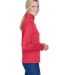 UltraClub 8618W Ladies' Cool & Dry Heathered Perfo RED HEATHER side view
