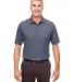 UltraClub UC100 Men's Heathered Pique Polo NAVY HEATHER front view
