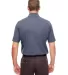UltraClub UC100 Men's Heathered Pique Polo NAVY HEATHER back view