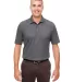 UltraClub UC100 Men's Heathered Pique Polo BLACK HEATHER front view