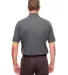 UltraClub UC100 Men's Heathered Pique Polo BLACK HEATHER back view