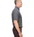 UltraClub UC100 Men's Heathered Pique Polo BLACK HEATHER side view