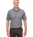 UltraClub UC100 Men's Heathered Pique Polo CHARCOAL HEATHER front view