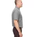 UltraClub UC100 Men's Heathered Pique Polo CHARCOAL HEATHER side view