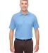 UltraClub UC100 Men's Heathered Pique Polo COLMBIA BLU HTHR front view