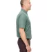UltraClub UC100 Men's Heathered Pique Polo FOREST GREN HTHR side view