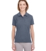 UltraClub UC100W Ladies' Heathered Pique Polo NAVY HEATHER front view