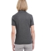 UltraClub UC100W Ladies' Heathered Pique Polo BLACK HEATHER back view