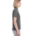 UltraClub UC100W Ladies' Heathered Pique Polo BLACK HEATHER side view