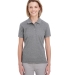 UltraClub UC100W Ladies' Heathered Pique Polo CHARCOAL HEATHER front view