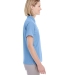 UltraClub UC100W Ladies' Heathered Pique Polo COLMBIA BLU HTHR side view