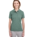 UltraClub UC100W Ladies' Heathered Pique Polo FOREST GREN HTHR front view