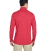 UltraClub 8618 Men's Cool & Dry Heathered Performa RED HEATHER back view