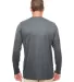 UltraClub 8622 Men's Cool & Dry Performance Long-S CHARCOAL back view