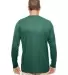 UltraClub 8622 Men's Cool & Dry Performance Long-S FOREST GREEN back view
