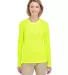 UltraClub 8622W Ladies' Cool & Dry Performance Lon BRIGHT YELLOW front view